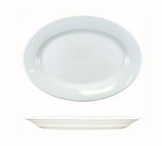 ITI DO-86 Dover Porcelain Oval Platter 15-1/2" x 11-1/8" - 1/2 doz