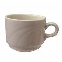ITI Y-38 York American White Embossed Stackable Cup 8-1/2 oz. - 3 doz