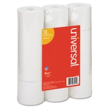 Impact & Inkjet Print Bond Paper Rolls, 0.5" Core, 2.25" x 130 ft, White, 12/Pack