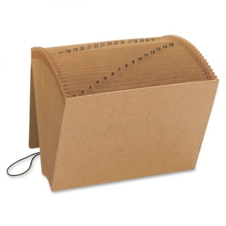 Indexed Expanding Kraft Files, 31 Sections, 1/31-Cut Tab, Letter Size, Kraft