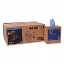 Tork Industrial 4-Ply Paper Wipers, Blue, Pop-Up Box, 8-1/2" x 16-1/2", 900/Carton