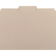 Interior File Folders, 1/3-Cut Tabs, Letter Size, Gray, 100/Box