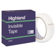 Invisible Permanent Mending Tape, 3" Core, 0.75" x 72 yds, Clear