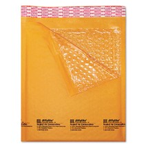 Jiffylite Self-Seal Bubble Mailer, #0, Barrier Bubble Lining, Self-Adhesive Closure, 6 x 10, Golden Brown Kraft, 25/Carton