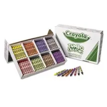 Crayola Jumbo Crayola Classpack Crayons, 25 Each of 8 Colors, 200/Set