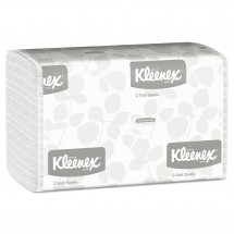 Kleenex White C-Fold 1-Ply Towels, 2400/Carton