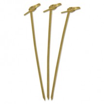 Knotted Bamboo Pick, Olive Green, 4", 1000/Carton