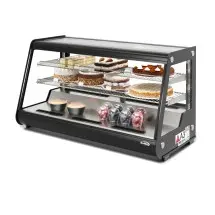 Koolmore CDC-7C-BK Black Countertop Bakery Display Refrigerator 48&quot;