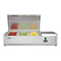 Koolmore SCDC-3P-SG Three Pan Countertop Refrigerated Prep Station 40&quot;