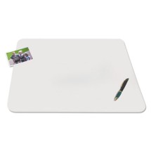 KrystalView Desk Pad with Antimicrobial Protection, 17 x 12, Matte Finish, Clear