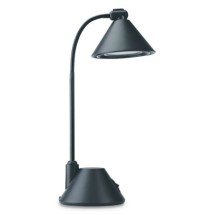 LED Task Lamp, 5.38"w x 9.88"d x 17"h, Black