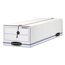 LIBERTY Check and Form Boxes, 9.25" x 15" x 4.25", White/Blue, 12/Carton