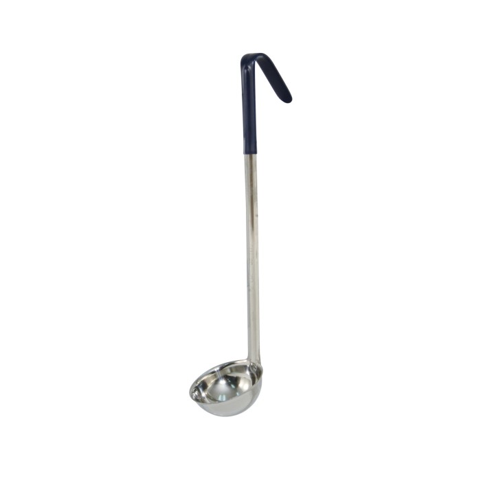CAC China SSLD-20BL One-Piece Ladle with Blue Handle 2 oz.