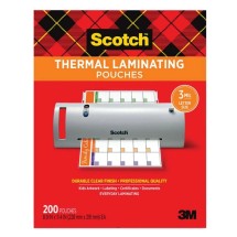 Laminating Pouches, 3 mil, 9" x 11.5", Gloss Clear, 200/Pack