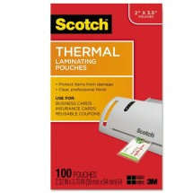 Laminating Pouches, 5 mil, 3.75" x 2.38", Gloss Clear, 100/Pack