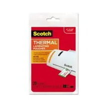 Laminating Pouches, 5 mil, 3.75" x 2.38", Gloss Clear, 20/Pack