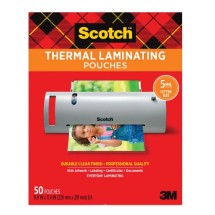Laminating Pouches, 5 mil, 9" x 11.5", Gloss Clear, 50/Pack