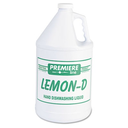 Lemon-D Dishwashing Liquid, Lemon, 1gal, Bottle, 4/Carton