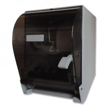 Lever Action Roll Towel Dispenser, 11 1/4" x 9 1/2" x 14 3/8", Transparent