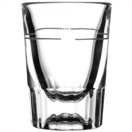 Libbey 5127/S0711 Fluted Whiskey / Shot Glass 1.5 oz. with 7/8 oz. Cap Line - 4 doz