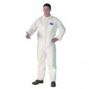 Kleenguard A40 Elastic-Cuff & Ankle Hooded Coveralls, White, Large, 25/Carton
