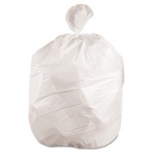 Low-Density Waste Can Liners, 56 gal, 0.6 mil, 43" x 47", White, 100/Carton