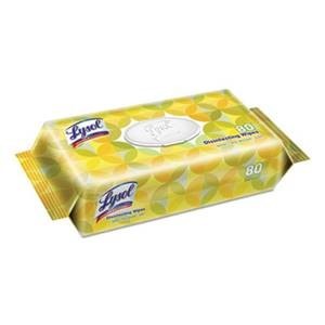 Lysol Disinfecting Wipes, Lemon and Lime Blossom, Flat Packs, 80 Wipes/ Pack, 6 Packs/Carton