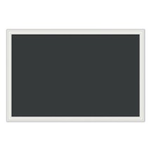 Magnetic Chalkboard with Decor Frame, 30 x 20, Black Surface/White Frame