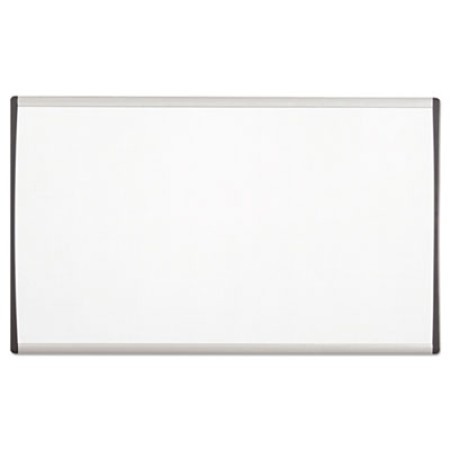 Magnetic Dry-Erase/Cork Board, 18 x 30, White Surface, Silver Aluminum Frame