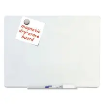 Magnetic Glass Dry Erase Board, Opaque White, 48 x 36