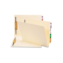 Manila End Tab 1-Fastener Folders with Reinforced Tabs, 0.75" Expansion, Straight Tab, Letter Size, 11 pt. Manila, 50/Box