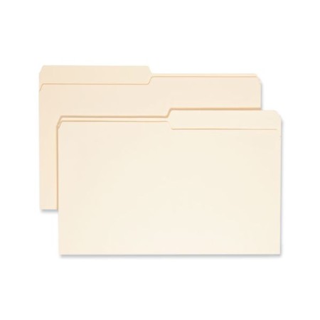 Manila File Folders, 1/2-Cut Tabs, Legal Size, 100/Box