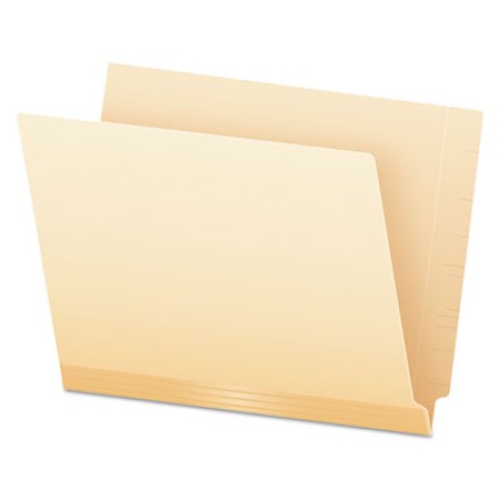 Manila Laminated Spine Shelf File Folders, Straight Tab, Letter Size, 50/Box