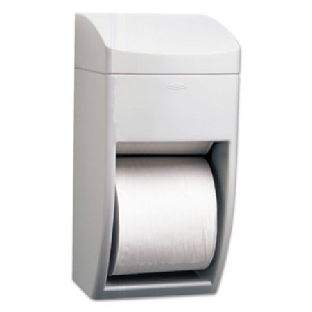 Matrix Series Gray Two-Roll Tissue Dispenser, 6 1/4