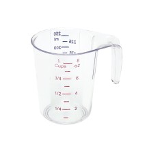 CAC China MCBK-25 Plastic Measuring Cup 1 Cup/25-250ML