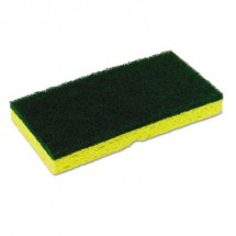 Medium-Duty Scrubber Sponge, 3 1/8 x 6 1/4 in, Yellow/Green, 5/PK, 8 PK/CT