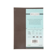 CAC China MCC4-14BN Brown Menu Cover Faux Leather 4-Panel 8 1/2" x 14"