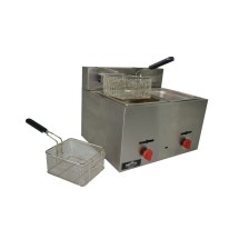 Metal Supreme F2BGVE Gas Countertop Fryer, 2 Baskets, 9 Liters