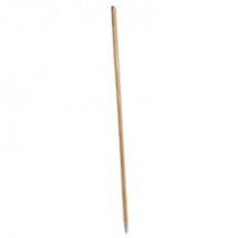 Metal Tip Threaded Hardwood Broom Handle, 1 1/8 dia x 60, Natural