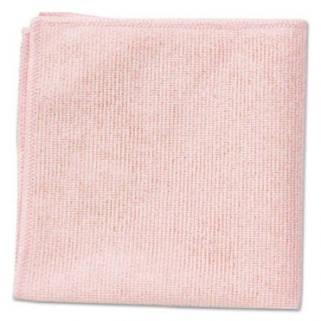 Rubbermaid Microfiber Red Cleaning Cloths,16" x 16", 24/Carton