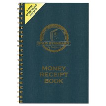 Money Receipt Book, 7 x 2 3/4, Carbonless Duplicate, Twin Wire, 300 Sets/Book
