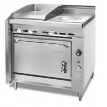 Montague 136-12 Legend 36" Heavy Duty Gas Range With 18" Fry Top & 18" Ring / Cover Hot Top