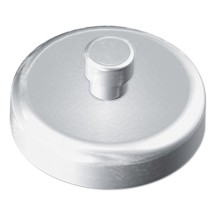 Mounting Magnets for Glove and Towel Dispensers, 1.5" Diameter, White/Silver, 4/Pack
