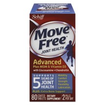 Move Free Advanced Plus MSM & Vitamin D3 Joint Health Tablet, 80 Count, 12/Cartonn