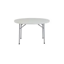 National Pubic Seating BT48R Heavy Duty Round Folding Table,  Speckled Gray 48&quot; 