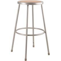 National Public Seating 6230 Gray Heavy Duty Steel Stool 30&quot;