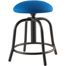National Public Seating 6825S-02 Height Adjustable Cobalt Blue Fabric Padded Designer Stool, 18&quot;-25&quot;