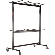 National Public Seating 84-EXT-8 Double-Tier Folding Chair Dolly with Extension Bar