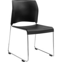 National Public Seating 8810-11-10 Cafetorium Black Plastic Stack Chair