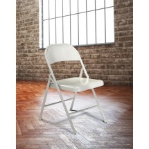 National Public Seating 902 Commercialine Gray Metal Folding Chair, 4/Carton